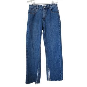 Urban Revivo Denim Jeans Raw Hem Cotton Size 4